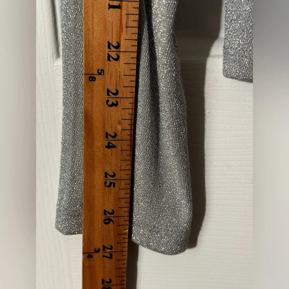 NWT J. CREW Sparkly Metallic Silver Shimmer Mock Turtleneck LARGE Stretch - Picture 10 of 10